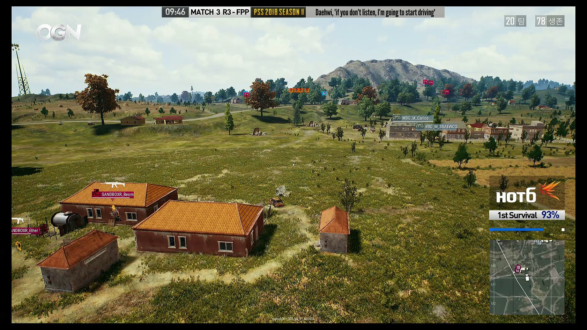 2018 HOT6 PUBG Survival Series Season2 Pro Tour - Match3 Round3