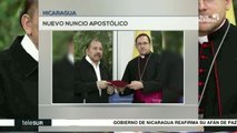 Ortega recibe las cartas credenciales del nuevo nuncio en Nicaragua