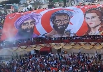 Tunisian Fans Gathered at Roman Amphitheater Celebrate Equalizer as Team Runs England Close