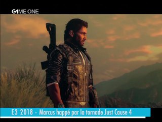 E3 2018 - Marcus happé par la tornade just cause 4