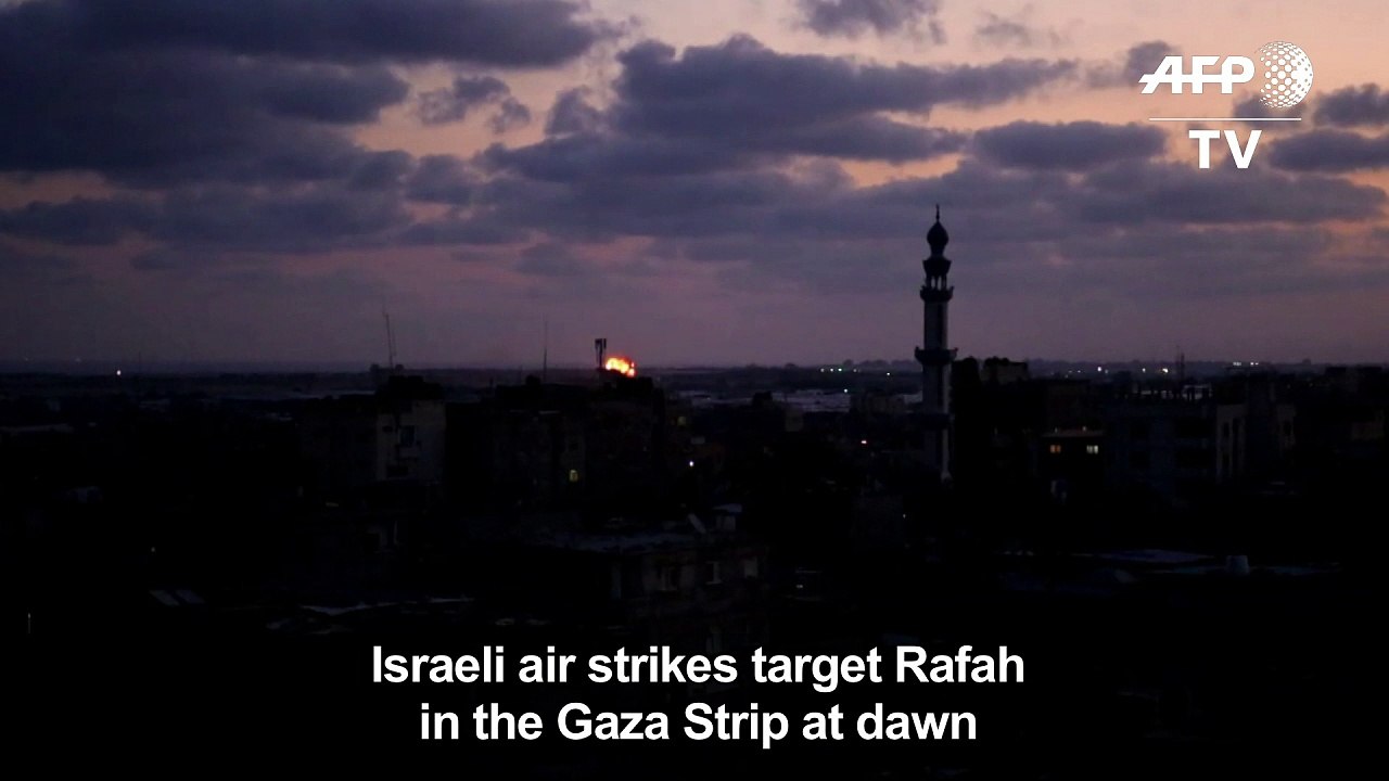 Israeli strikes hit Rafah in response to Gaza rocket fire