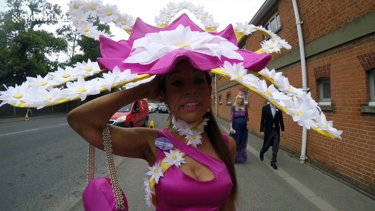 Hat designer Tracy Rose arrives at the Royal Ascot