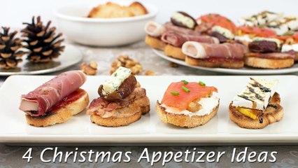 4 Christmas Appetizer Ideas - Quick & Easy Crostini Recipes