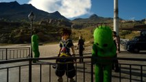 Sora y Cactilio en Final Fantasy XV