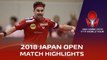 Timo Boll vs Mattias Karlsson | 2018 Japan Open Highlights (R16)
