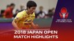 Harimoto Tomokazu vs Zhou Yu | 2018 Japan Open Highlights (R16)