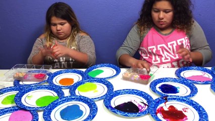 DIY SLIME PALETTE - MAKING FLUFFY CRUNCHY GLITTER CLEAR SLIMES