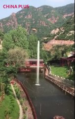 Check out how POWERFUL the "Yelling" fountain is and enjoy the rainbow afterwards in Daozhan Village in Luoyang, Henan Province!