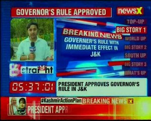 President Ramnath Kovind given approval for guv rule in J&K with immediate effect
