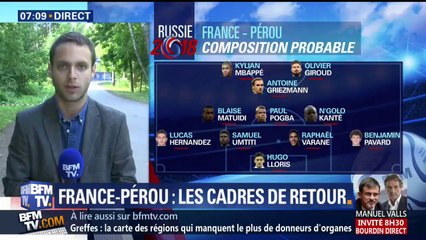 Download Video: Matuidi et Giroud titulaires face au Pérou? La composition probable des Bleus pour demain