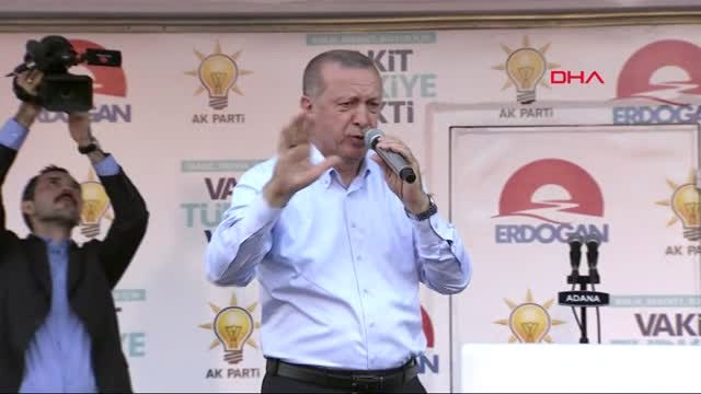 Adana- Cumhurbaşkanı Erdoğan Adana Mitinginde Konuştu -7