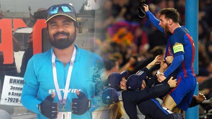 FIFA world cup 2018 : ಮೆಸ್ಸಿ ನೋಡಲು ರಷ್ಯಾಕ್ಕೆ ಸೈಕಲಿನಲ್ಲಿ ಬಂದ ಕೇರಳದ ಫ್ಯಾನ್