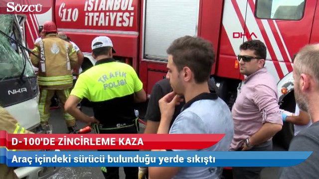 D-100’de zincirleme kaza! Trafik yoğunluğu yaşanıyor
