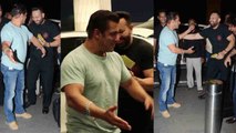 Salman Khan's FUN moment with Bodyguard Shera at airport; Watch Video | FilmiBeat