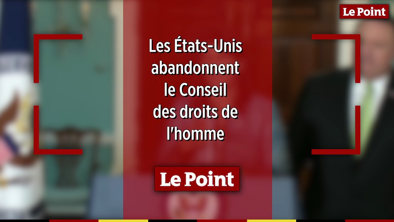 Les États-Unis se retirent du Conseil des droits de l'homme