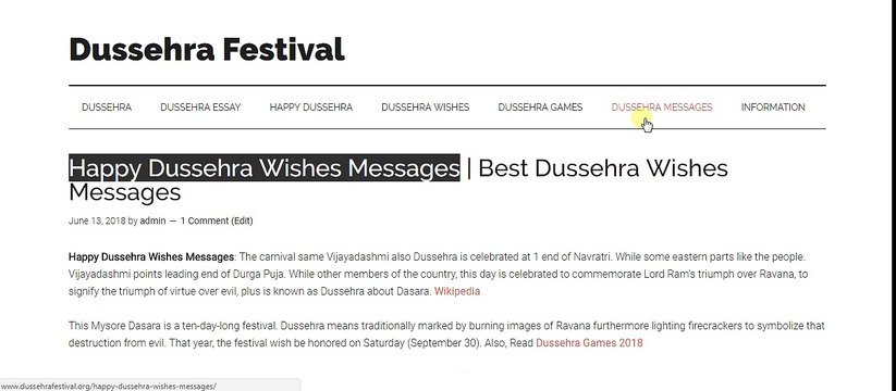 Dussehra 2018 | Dussehra Wishes 2018