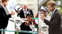 Prince Harry Jokingly Tells Off Frankie Dettori For Stealing Kiss From Meghan Markle
