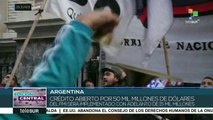 Argentinos repudian acuerdo del gobierno de Macri con el FMI