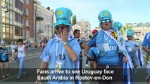 World Cup: Football fans arrive to see Uruguay face Saudi Arabia