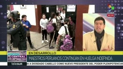 Perú: maestros salen a las calles para explicar razones de su huelga