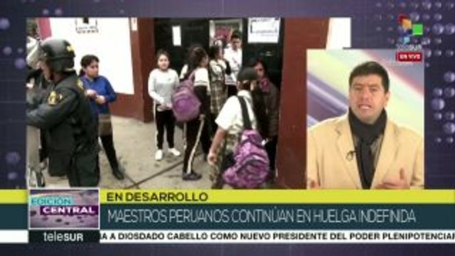 Perú: maestros salen a las calles para explicar razones de su huelga