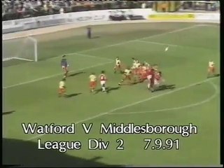 Watford - Middlesbrough 07-09-1991 Division Two