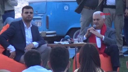 İzmir Başbakan Yıldırım, Buca Mitinginden Önce Gençlerin Sorularını Yanıtladı