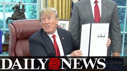President Trump signs order at the White House
