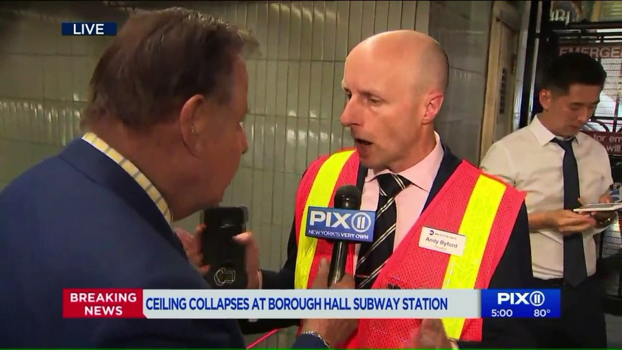 Ceiling Collapses at Brooklyn Subway Station