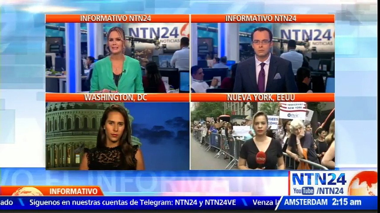 Cientos de neoyorquinos protestan en el Día Mundial del Refugiado contra la política antiinmigrante