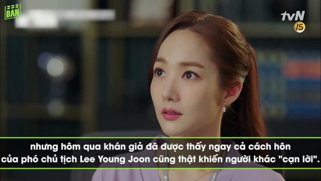 Ngã ngửa với nụ hôn đẩy ghế như siêu nhân của phó chủ tịch Lee khiến thư ký Kim cũng khô cạn lời