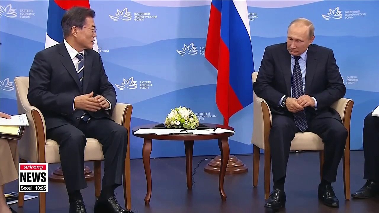 Moon "S. Korea, Russia share common vision: Denuclearization, Joint Prosperity. Seoul, Pyongyang, Moscow economic cooperation could begin once peace is established"