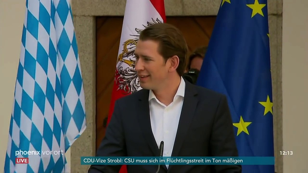 Flüchtlingspolitik: Pressekonferenz mit Markus Söder und Sebastian Kurz am 20.06.2018