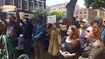 Protesters and immigrant rights groups gather in front of ICE’s headquarters in San Francisco to demand the enforcement agency stops separating families.