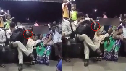 VIDEO: स्टेशन पर बैठी महिला को गंदे तरीके से छू रहा था पुलिस कांस्टेबल, कैमरे में हुआ कैद
