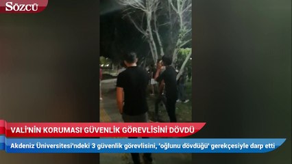 Vali'nin koruması güvenlik görevlisini darp etti