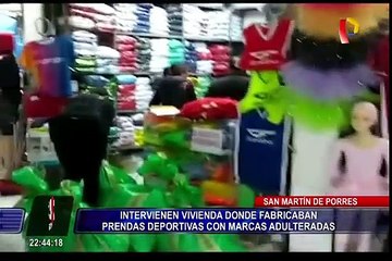 SMP: intervienen vivienda donde fabricaban zapatillas adulteradas