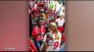 Best or worst proposal ever- Man gets down on one knee during World Cup match