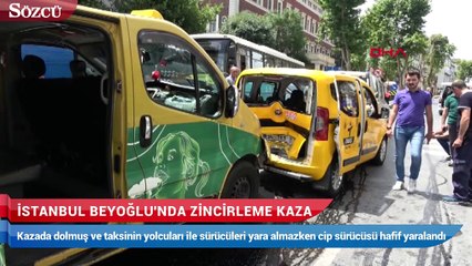 İstanbul beyoğlu'nda zincirleme kaza
