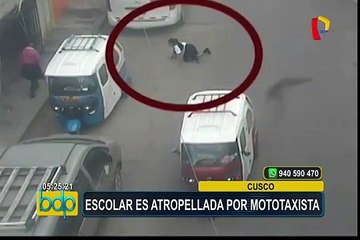 Cusco: mototaxi atropella a niña mientras esperaba cruzar la pista