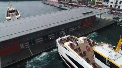 Hizmete Başlayan Karaköy İskelesi Havadan Görüntülendi