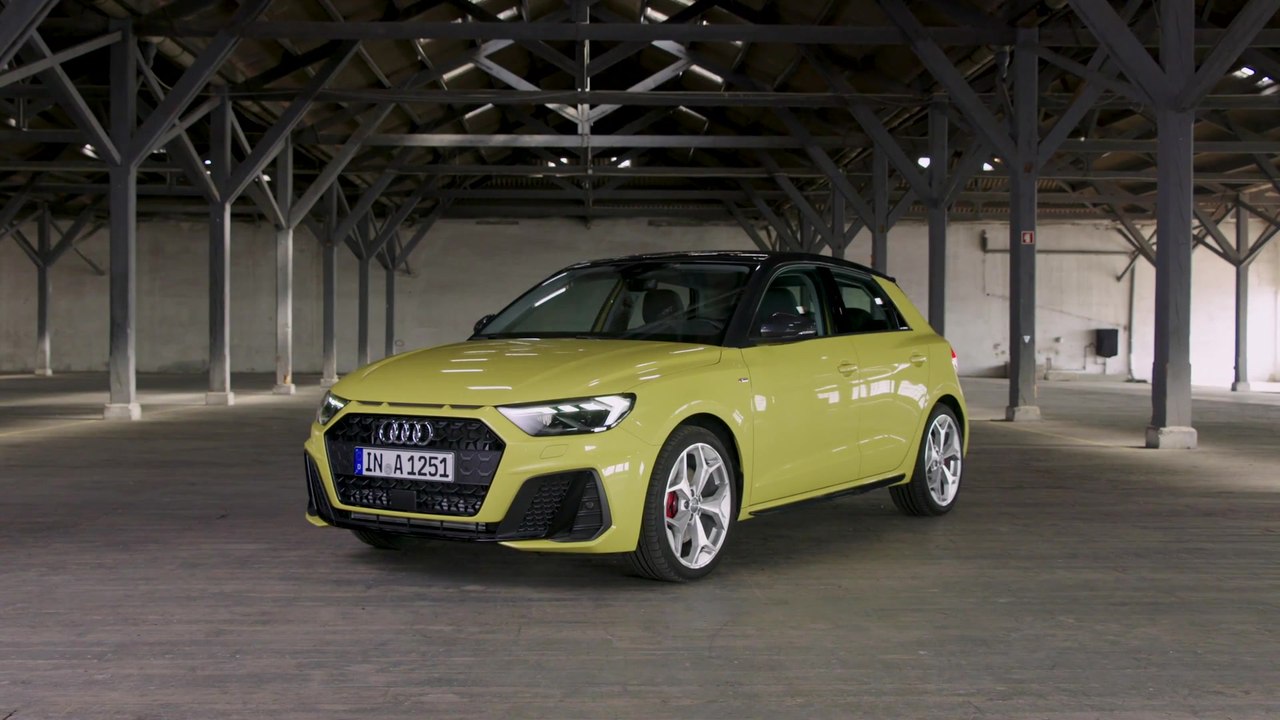 The new Audi A1 Sportback Exterior Design in Python yellow video