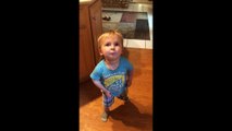 Toddler stops mid-sentence to break into epic dance moves when the beat drops