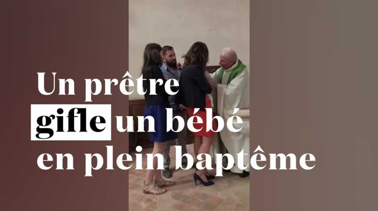 L'inconcevable gifle d'un prêtre à un bébé en plein baptême
