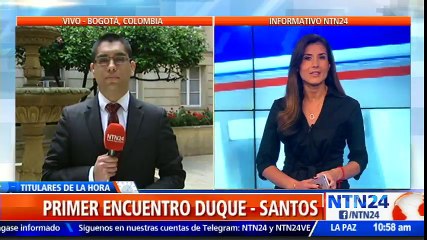 Juan Manuel Santos recibe a Iván Duque en la Casa de Nariño