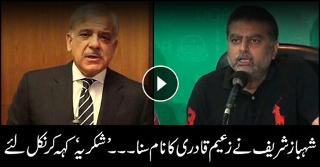 Shehbaz Sharif does not like to comment on Zaeem Qadri's differences