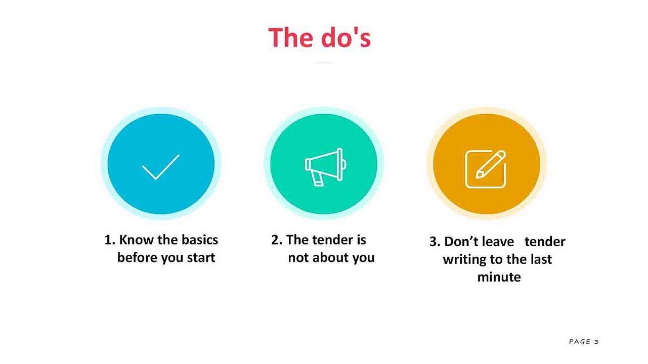 Tender Writing – the do’s and don’t’s for a successful application