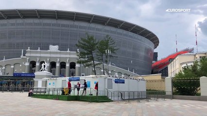 Tribunes dans le vide et mur de métal : voici l'Ekaterinbourg Arena, lieu de France-Pérou