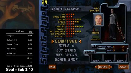 Terminer Tony Hawk 2.. en 3,5 minutes !!!!!