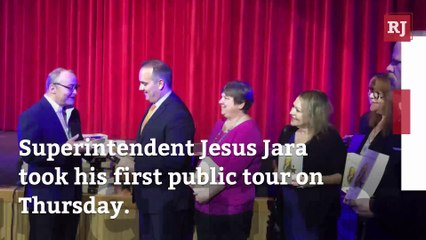 Superintendent Jesus Jara tours Del Sol Academy
